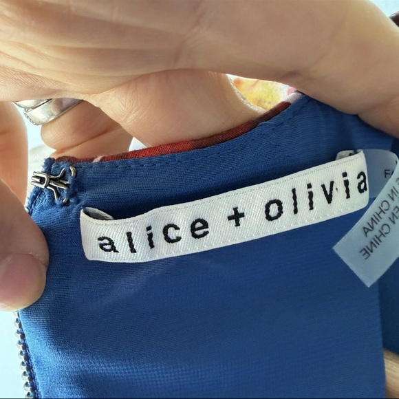 Alice + Olivia Coley  Tie dye Mini Shift Dress kaleidoscope Sleeveless Size 0 - Picture 6 of 12